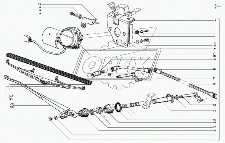 176.3730 Мотор стеклоочистителя Г-2410,29,ГАЗЕЛЬ КЗАЭ